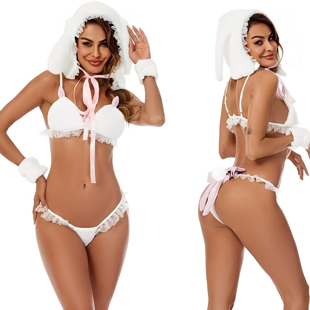 7361 Sexy Bunny Lingerie Set Furry Bunny Costumes Anime Bikini Suit Cosplay